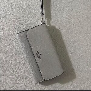 Kate Spade Sparkling Silver Wristlet